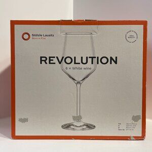 Stölzle Lausitz Revolution White Wine Glasses– 6 set –365 mL New–Made in Germany